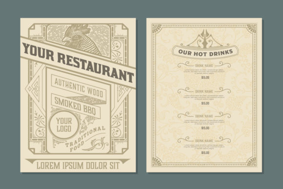 Download Vintage Template for Restaurant Menu Design - Premium Resources