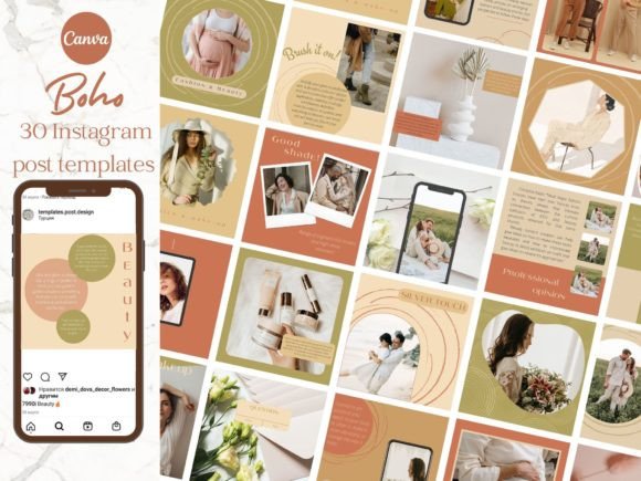 Download Boho Fashion Beauty Instagram Templates - Instagram templates Collection